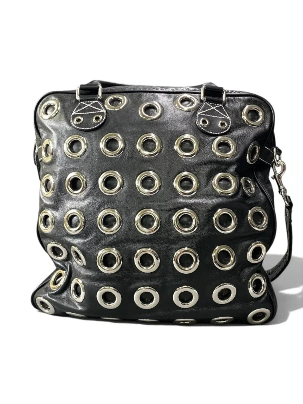 Gucci Archive Grommet 2-Way Shoulder Bag Black